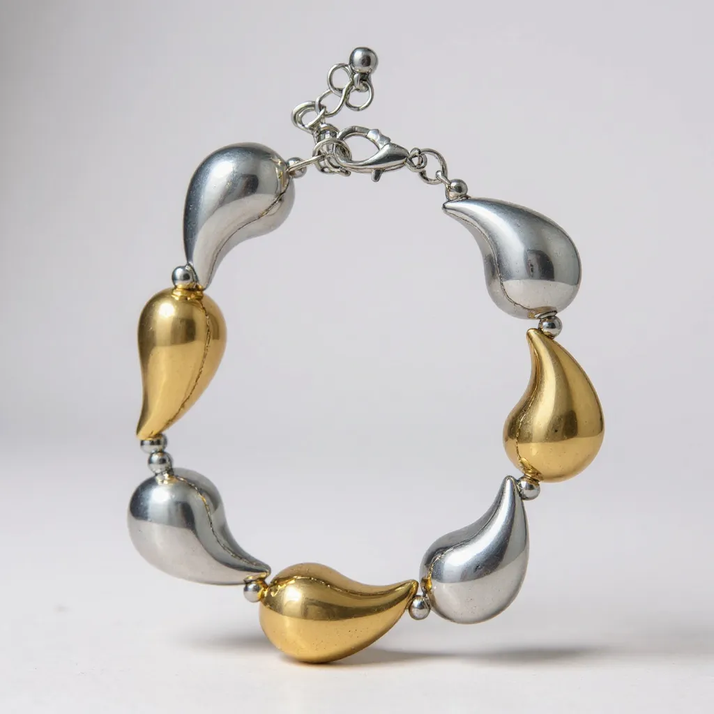 Tara Teardrop Bracelet Two Tone
