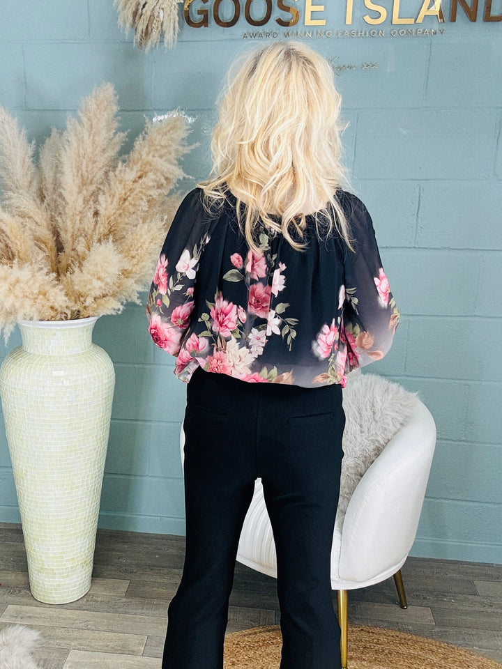 Gold Buckle Treggings Black