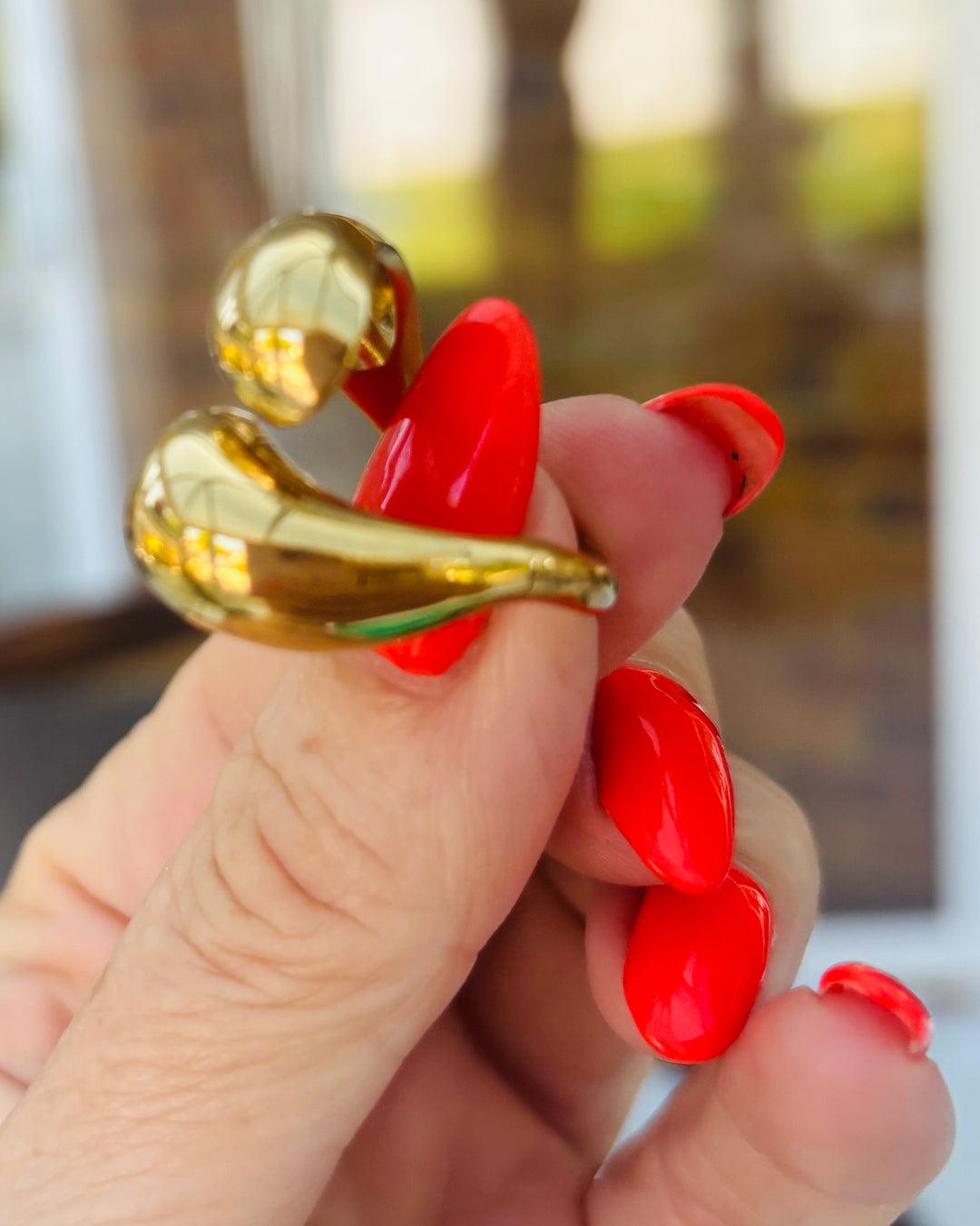 Tara Teardrop Ring Gold