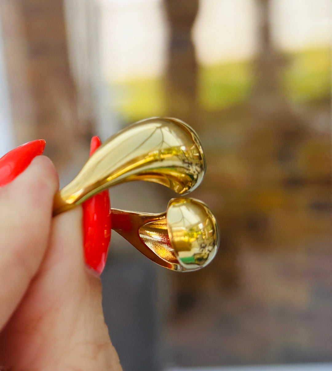 Tara Teardrop Ring Gold