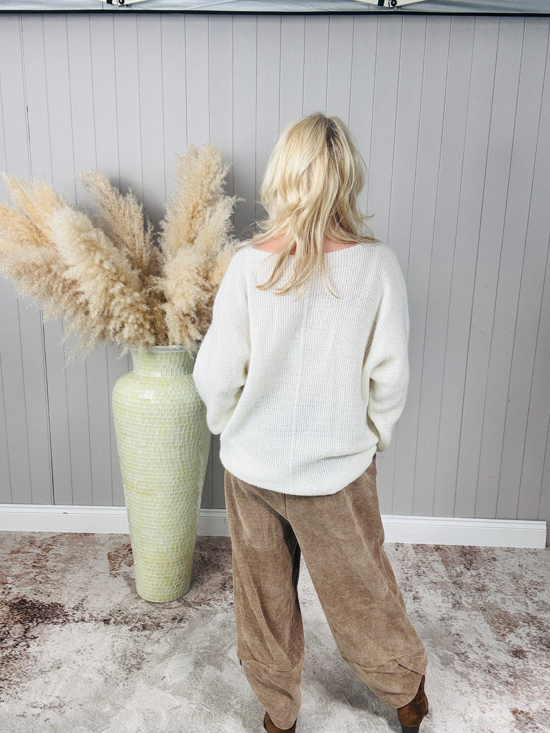 Bryony Brushed Star Jumper Cream