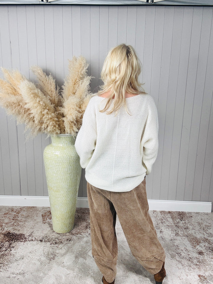 Bryony Brushed Star Jumper Cream