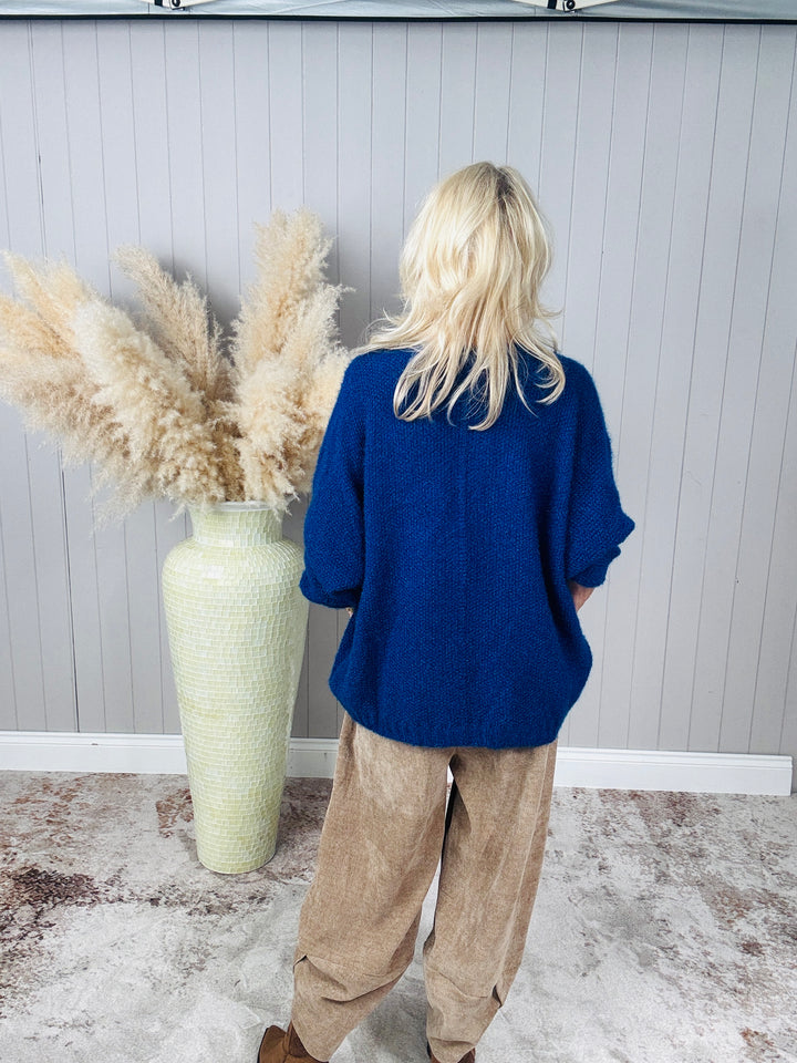Bryony Brushed Star Jumper Royal Blue