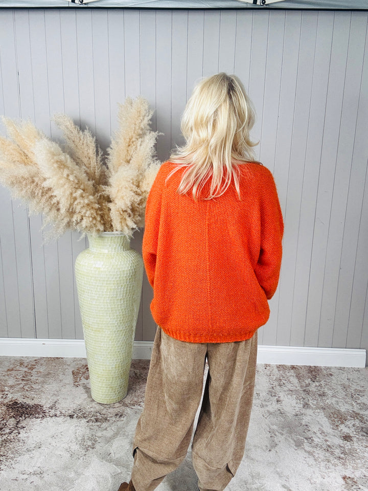 Bryony Brushed Star Jumper Tangerine