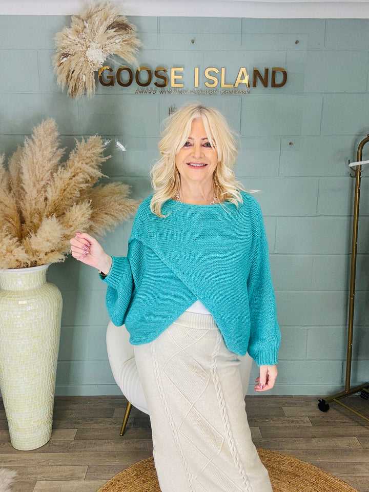 Cody Cross Layering Top Spring Teal