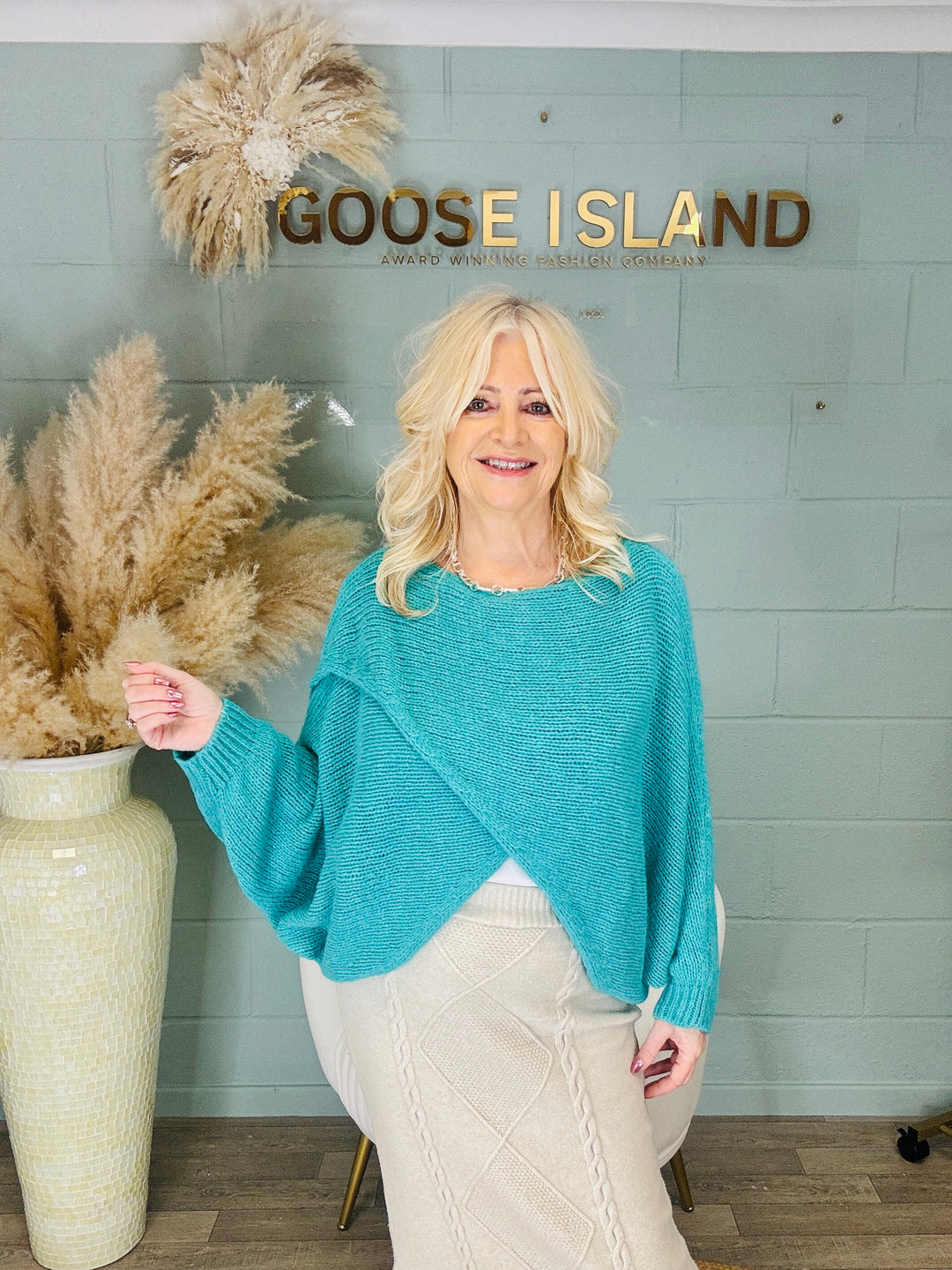 Cody Cross Layering Top Spring Teal