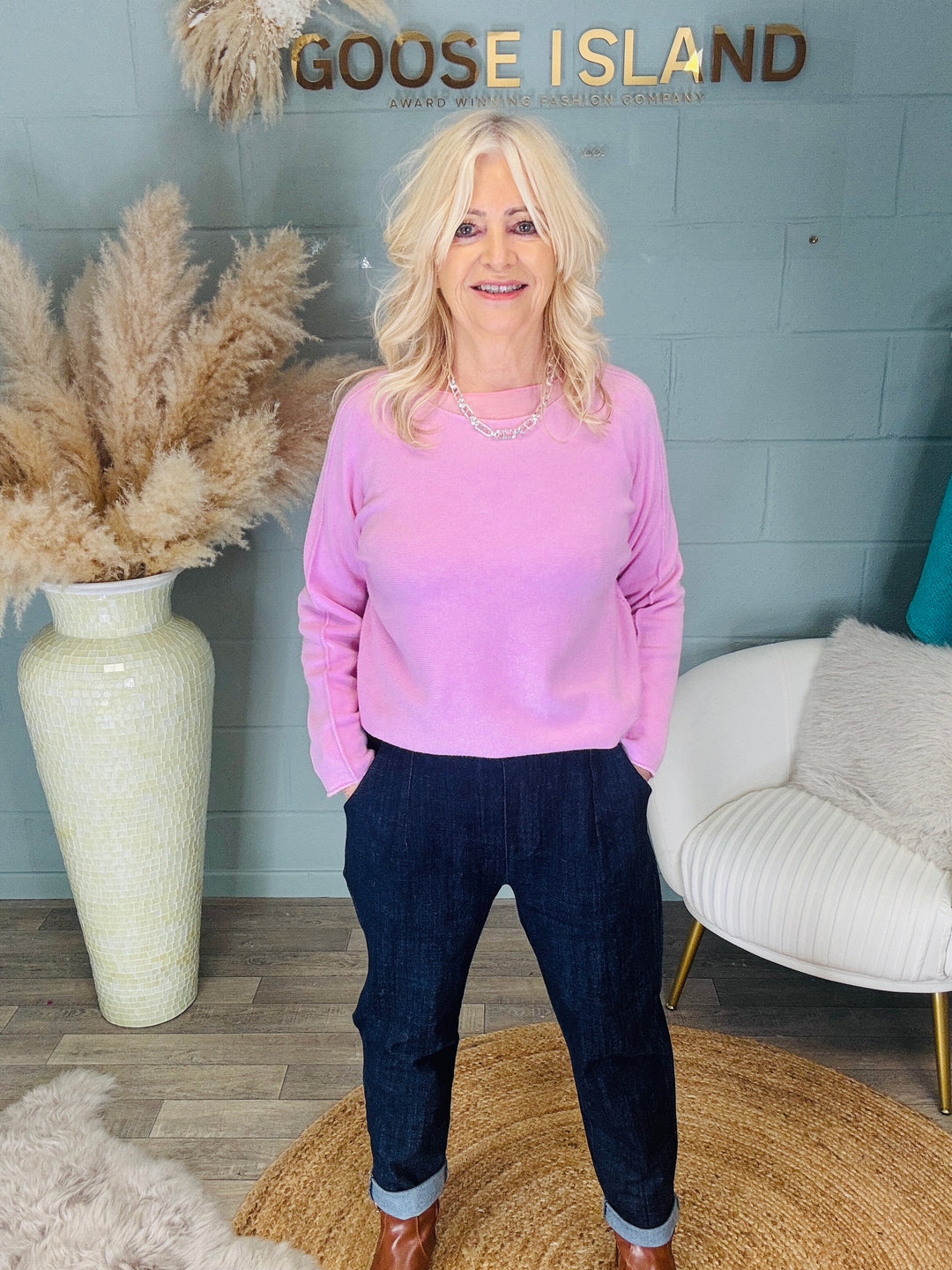 Mirelda Belted Jeans Indigo