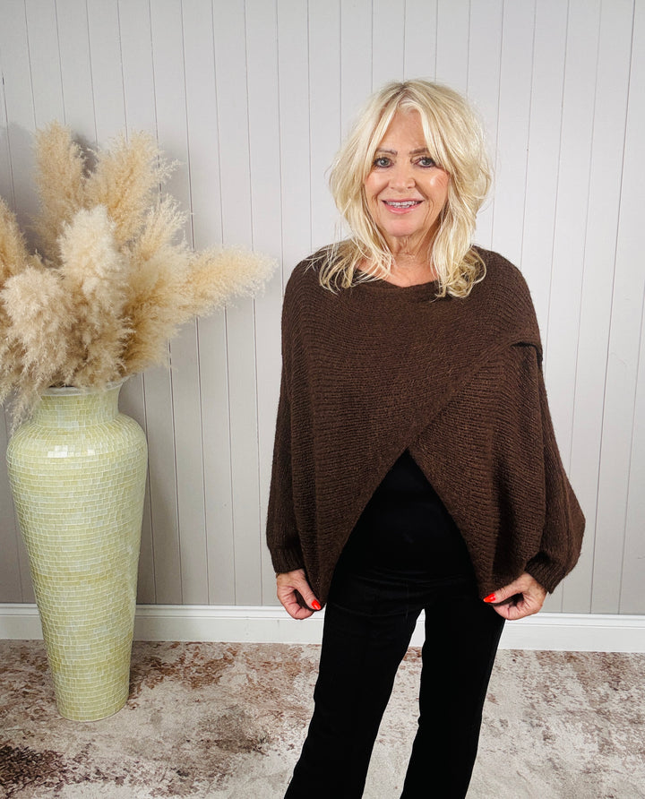 Cody Cross Layering Top Chocolate Brown