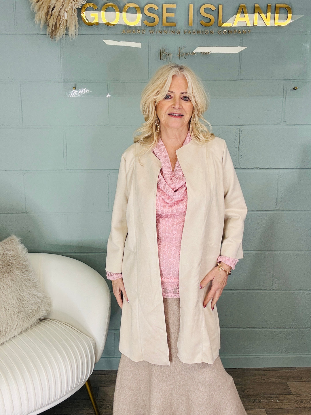 Ivara Suedette Jacket Cream