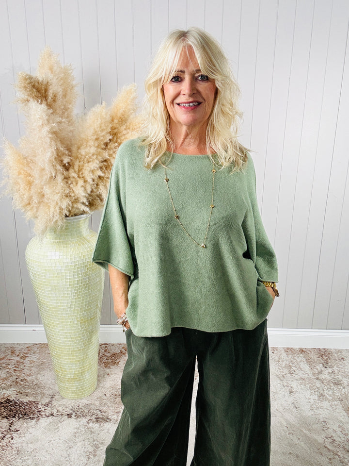 Anabelle Slouchy Top Sage