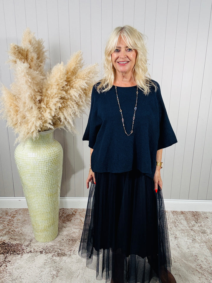 Dilly Plain net skirt Navy
