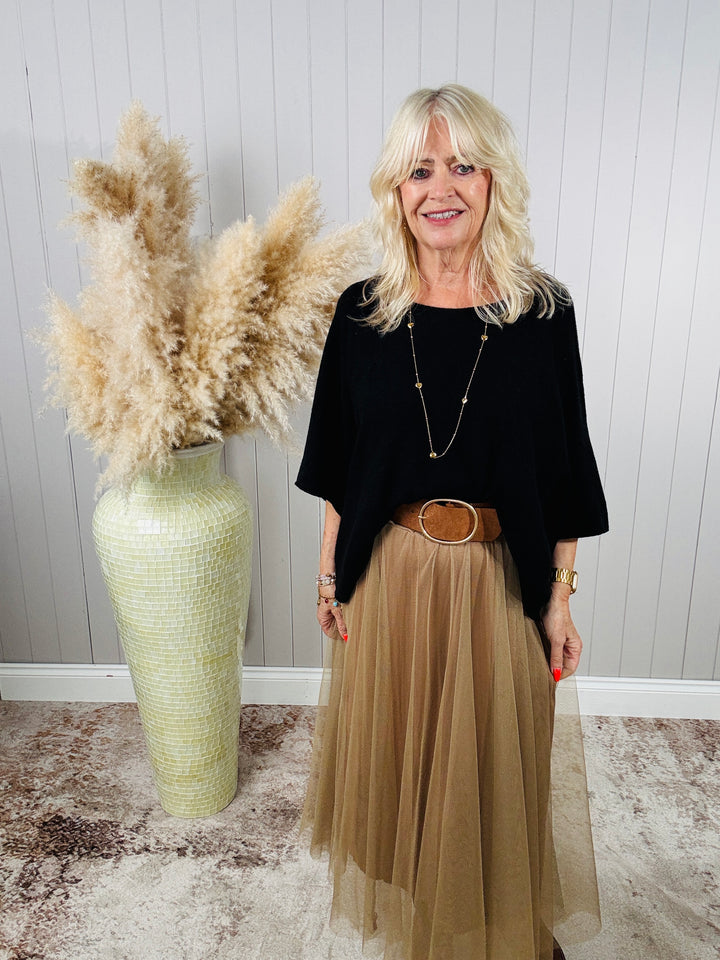 Dilly Plain net skirt  Gold
