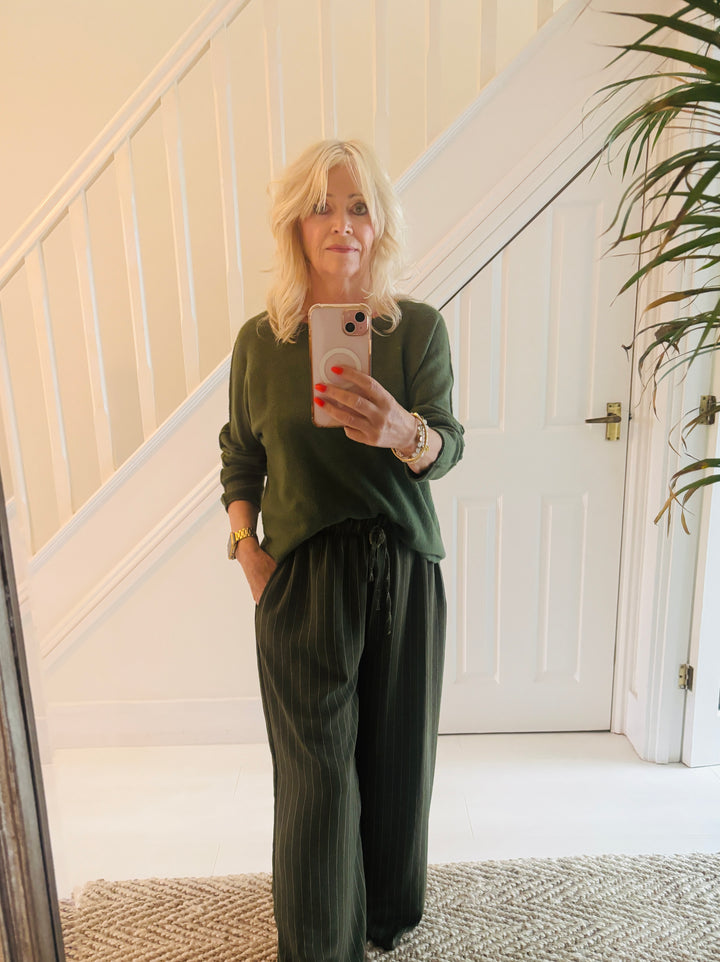Anabelle Round Neck Jumper Khaki