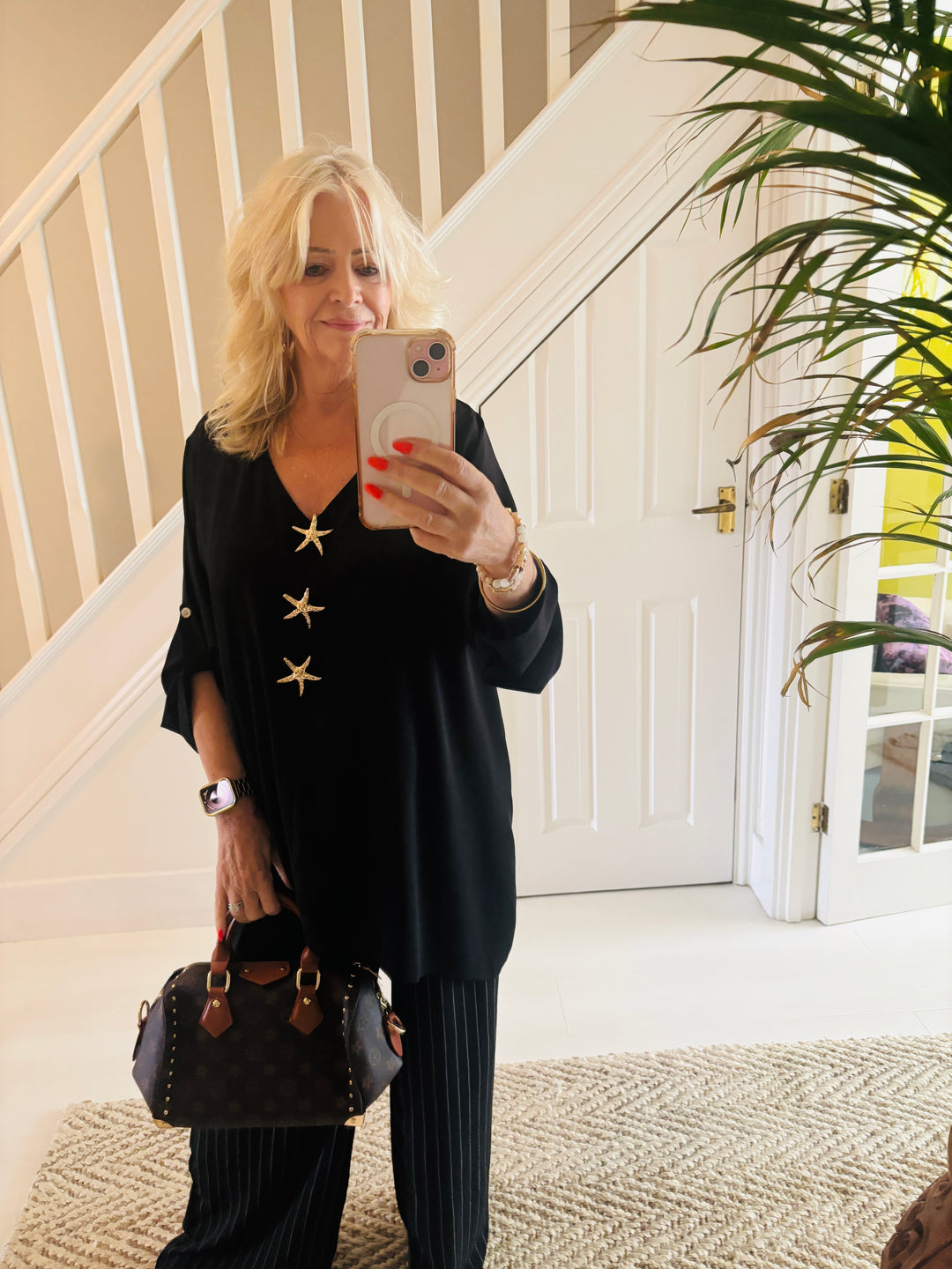 Triple Starfish Top Black
