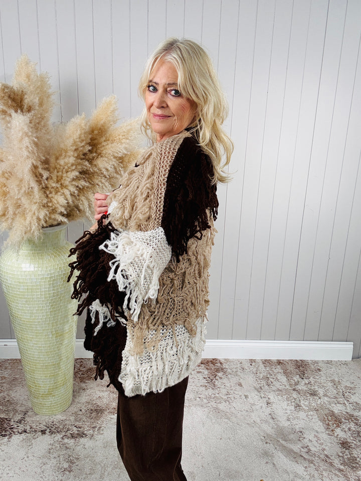 Lottie Loop Cardigan Chocolate
