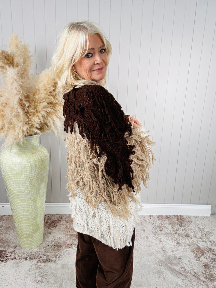 Lottie Loop Cardigan Chocolate
