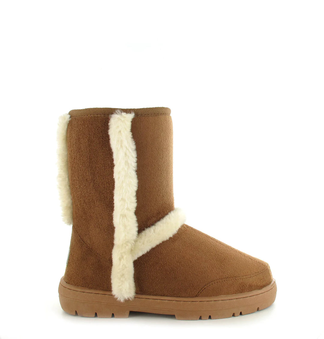 Geri Fur Lined Boots Chestnut