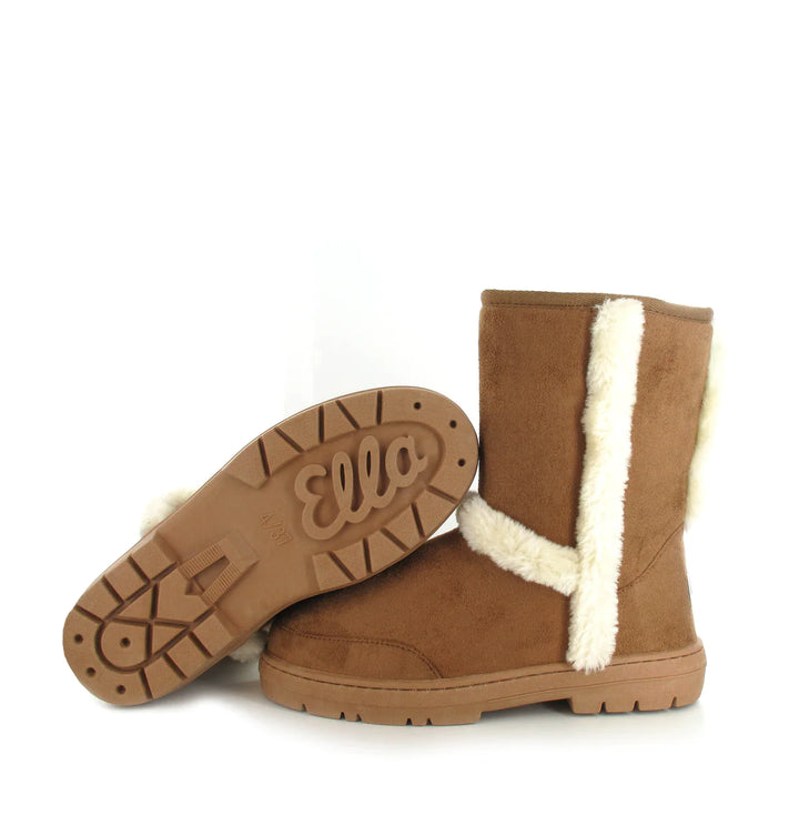 Geri Fur Lined Boots Chestnut