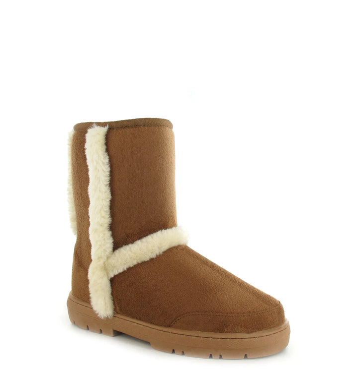 Geri Fur Lined Boots Chestnut
