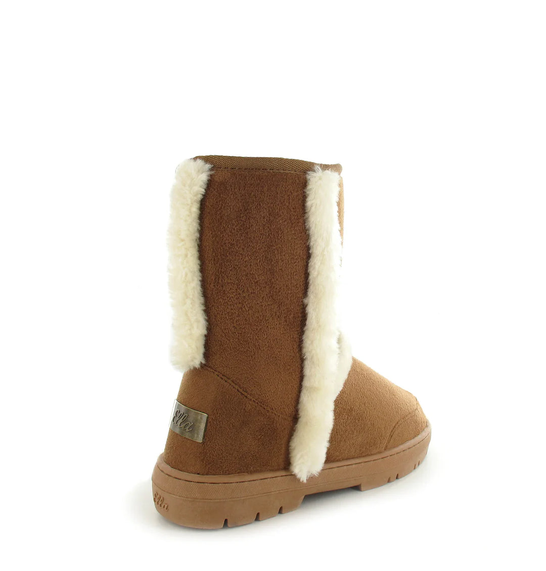 Geri Fur Lined Boots Chestnut