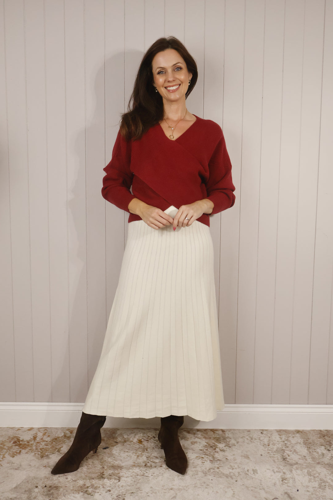 Celine Crossover Jumper Wine PREORDER