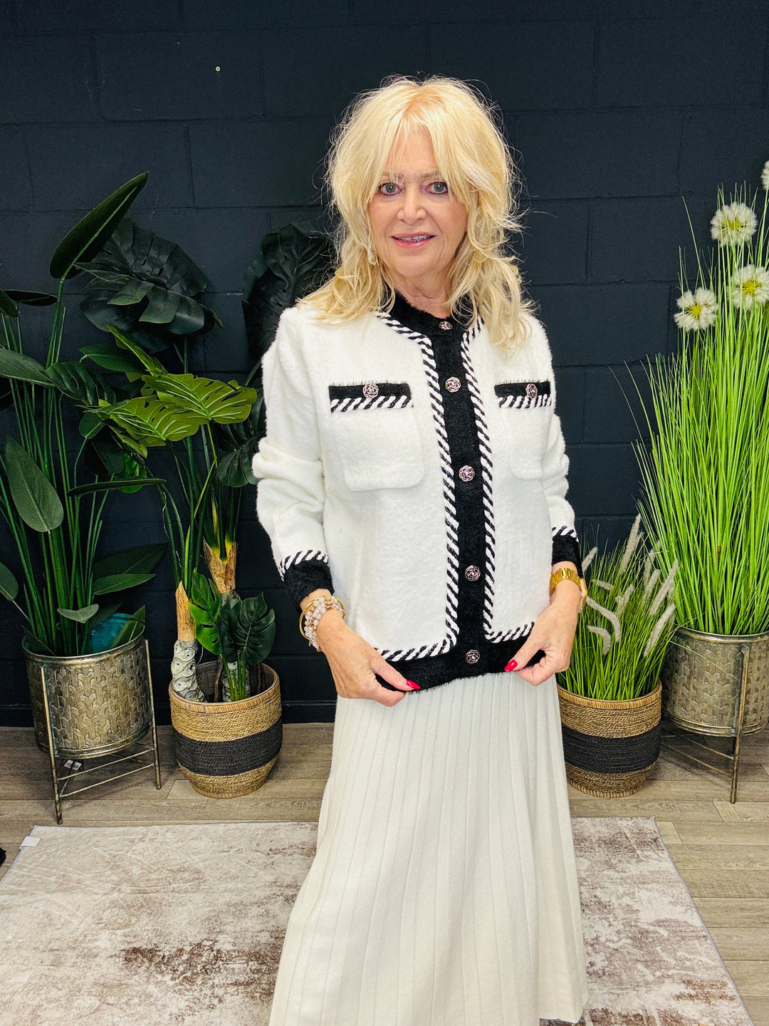 Colette Contrast Jacket Cream