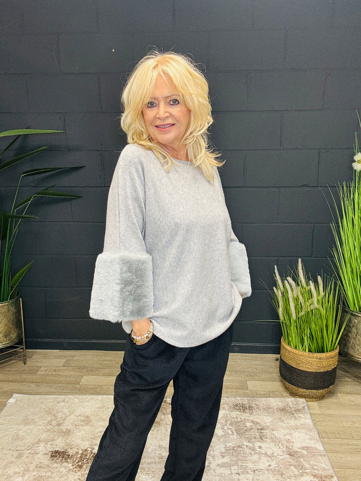 Isabella Rounded Luxe Jumper Grey