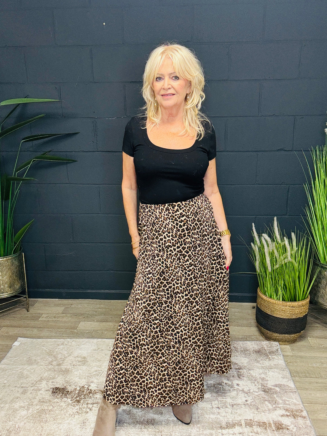 Lainey Leopard Flair Skirt