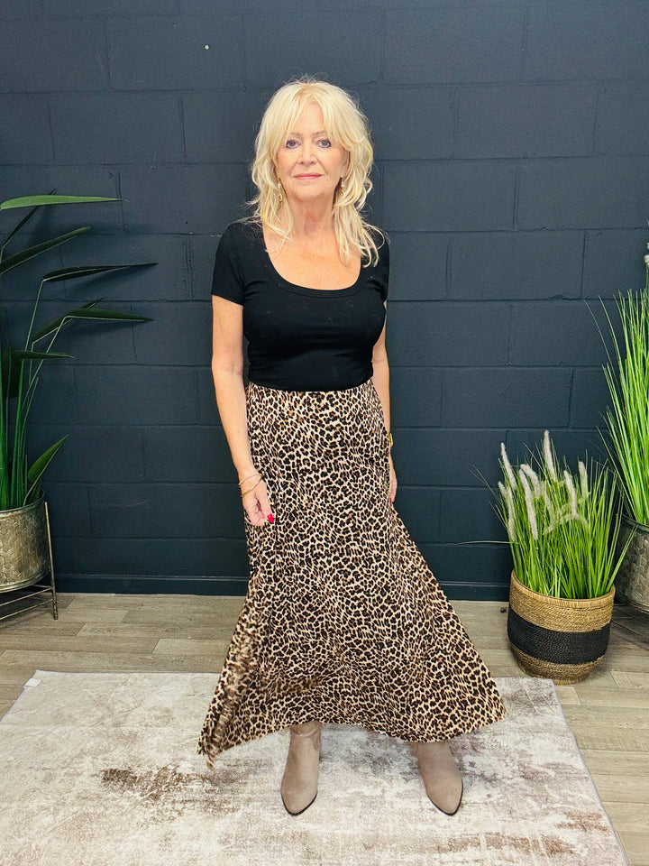 Lainey Leopard Flair Skirt