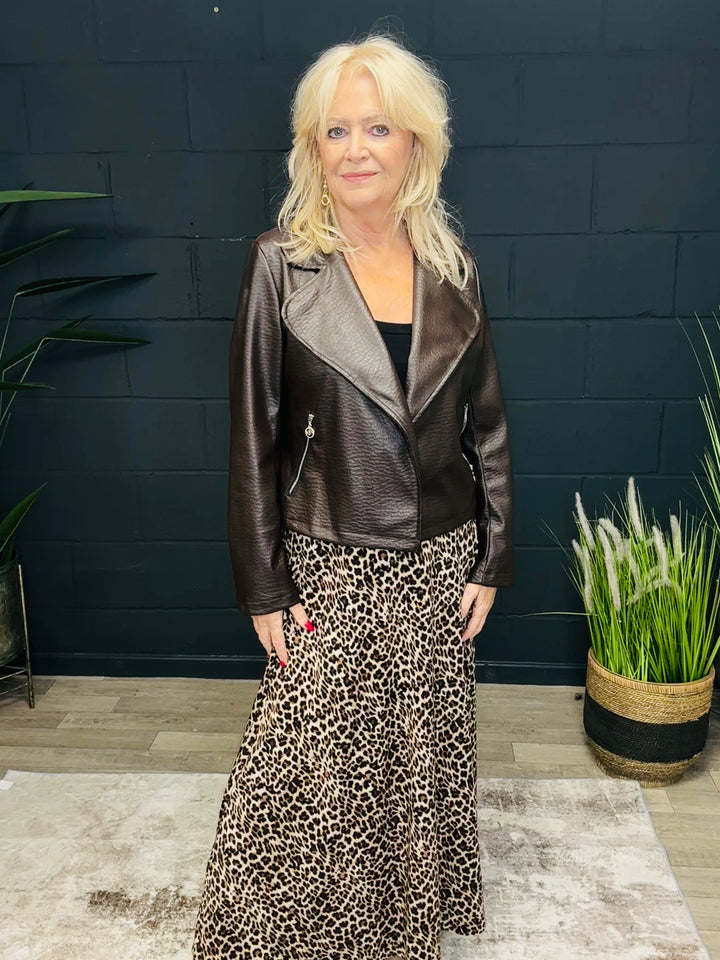 Blakely Biker Jacket Chocolate