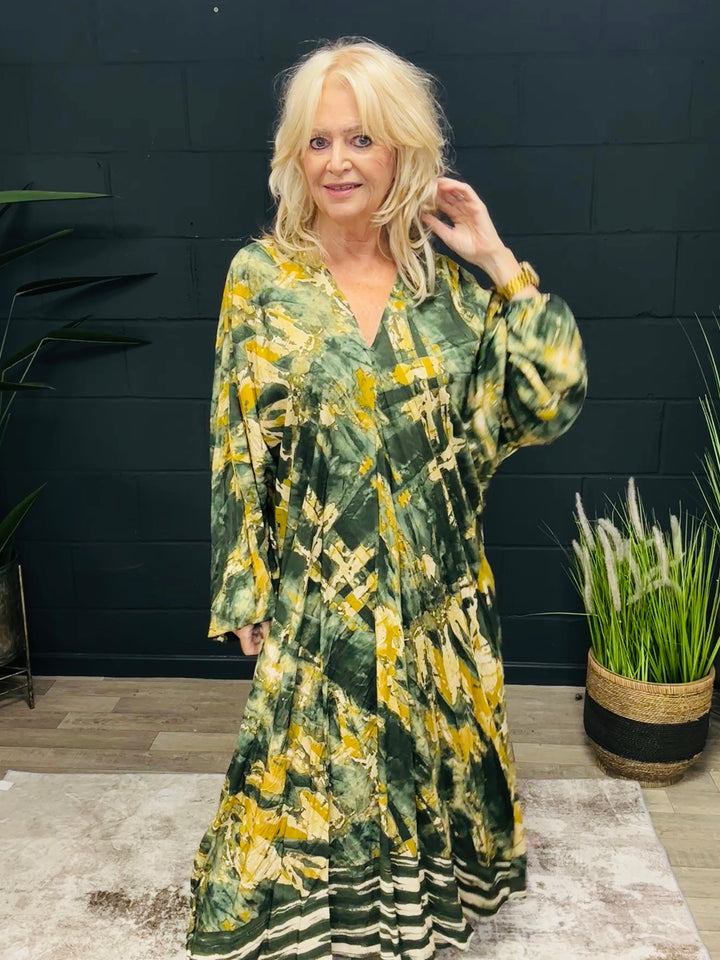 Melody Marble Dress Green