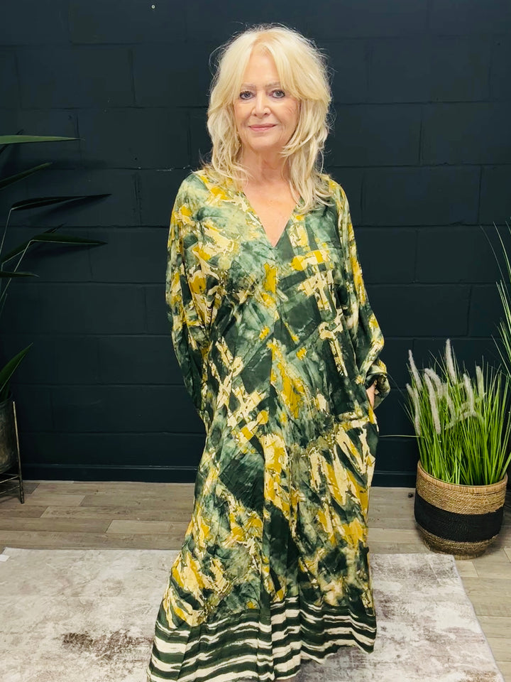 Melody Marble Dress Green