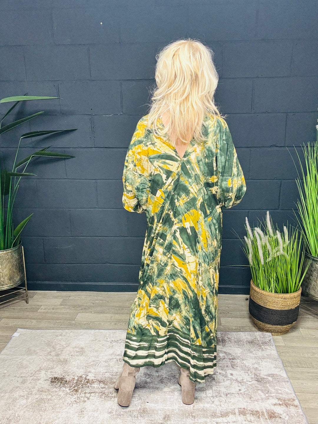 Melody Marble Dress Green