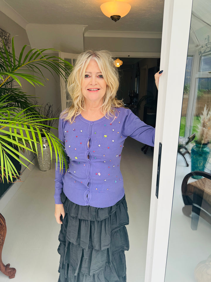 Gem Luxe Cardigan Lavender
