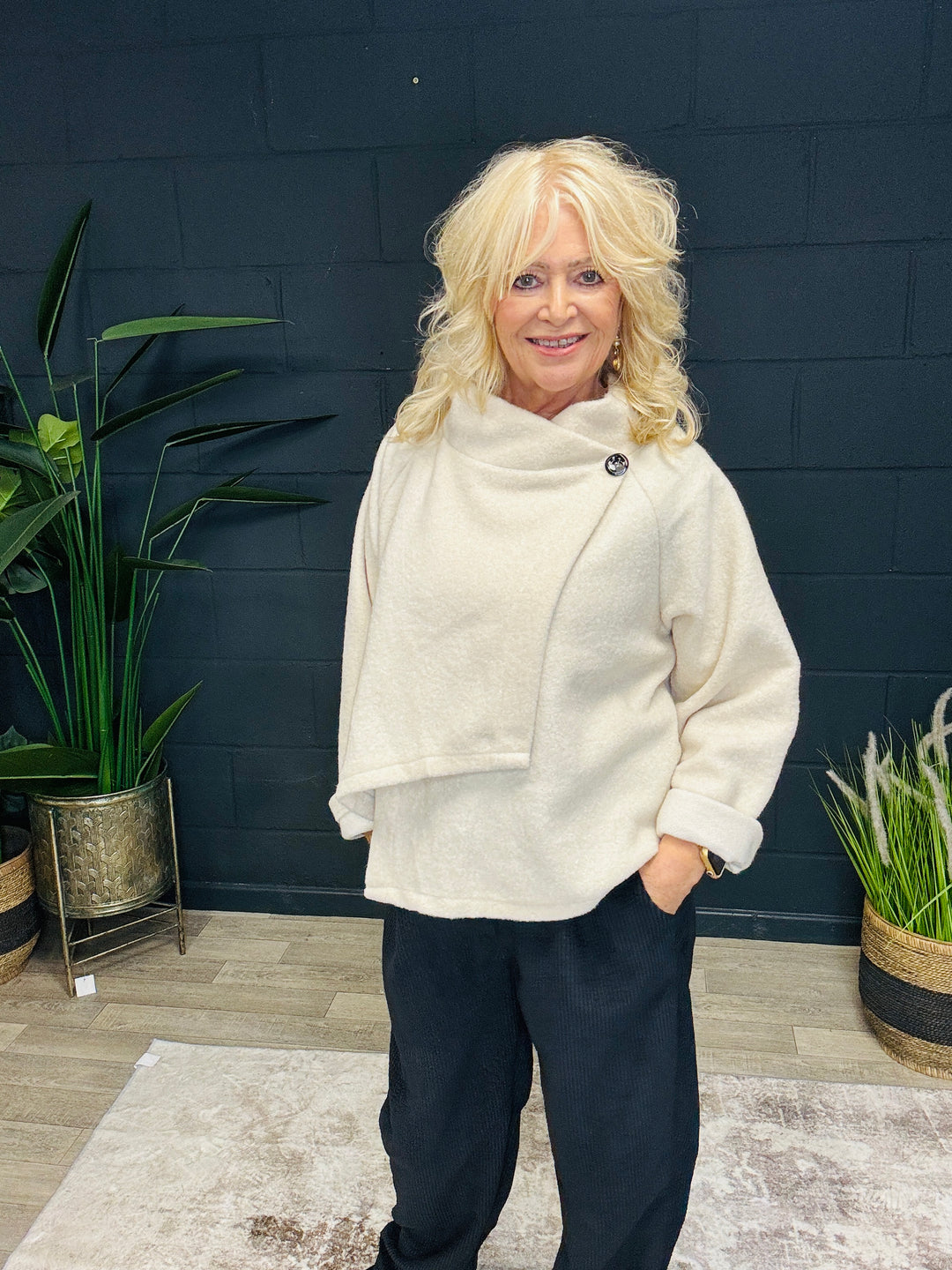 Beatrice Brushed Jacket Cream