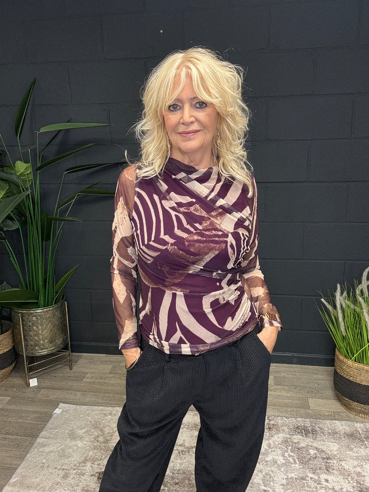Marley Mesh Top Mulberry