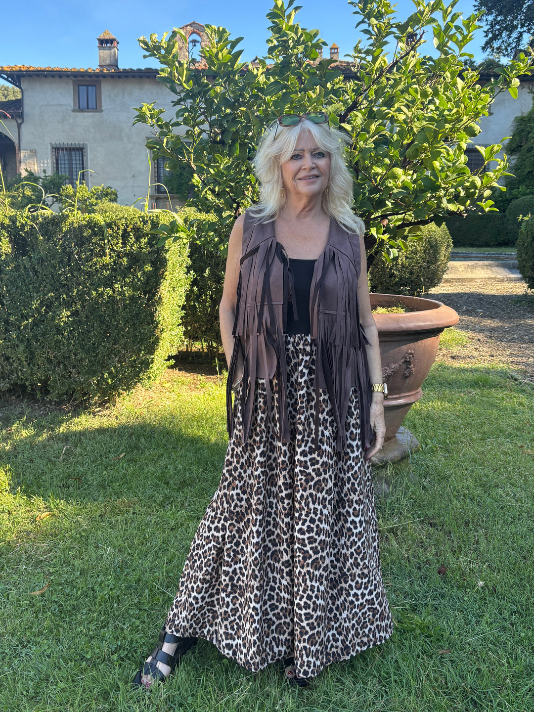 Francesca Fringe Waistcoat Chocolate