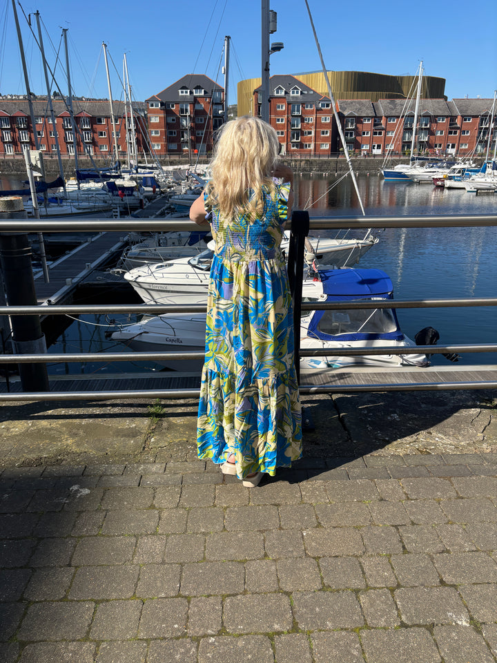 Toscana Maxi Dress Blue Floral