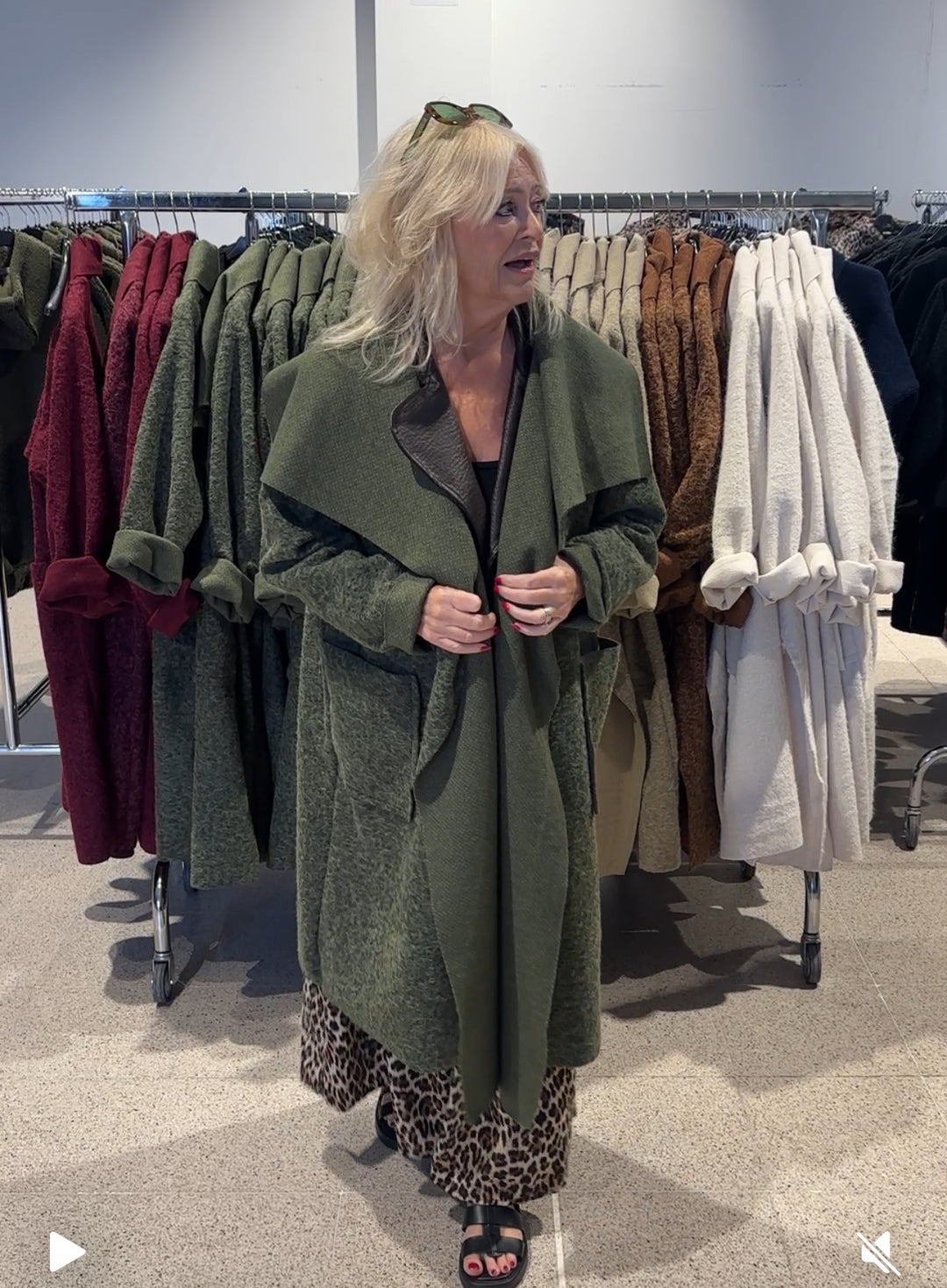 Alessia Blanket Coat Rust