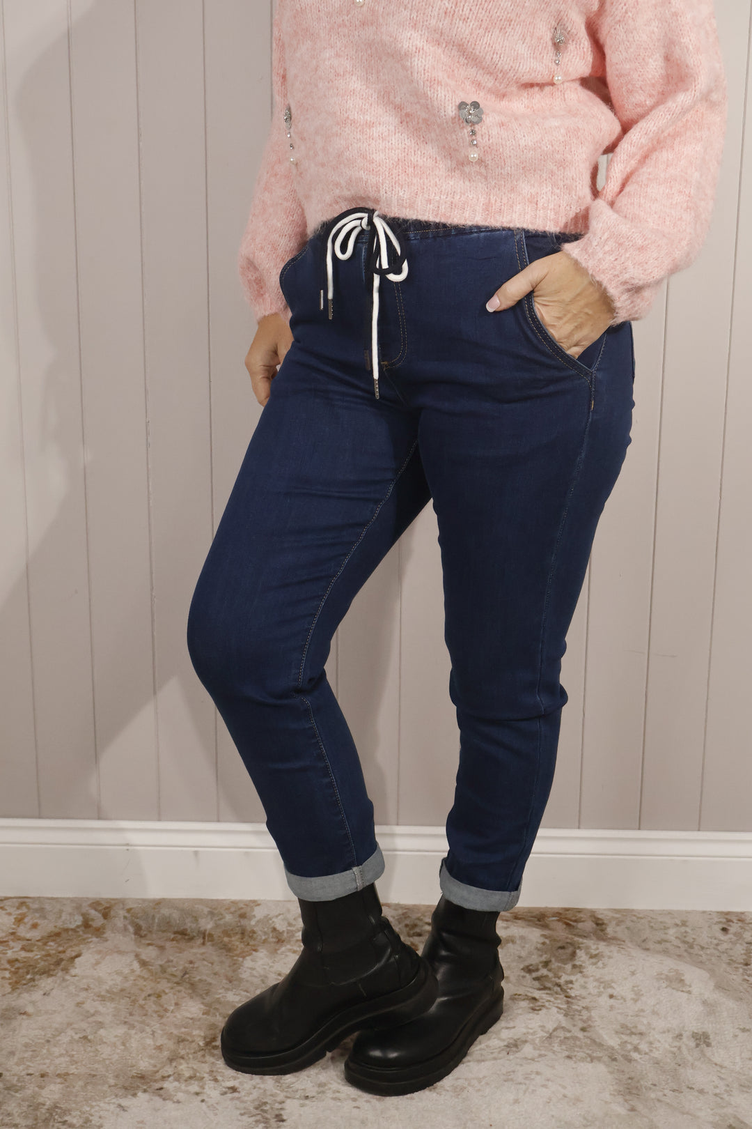 Darla Drawstring Mom Jeans