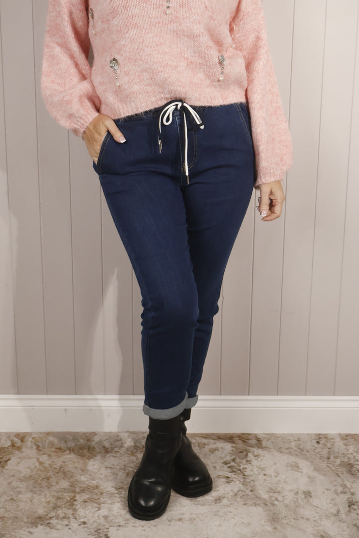 Darla Drawstring Mom Jeans