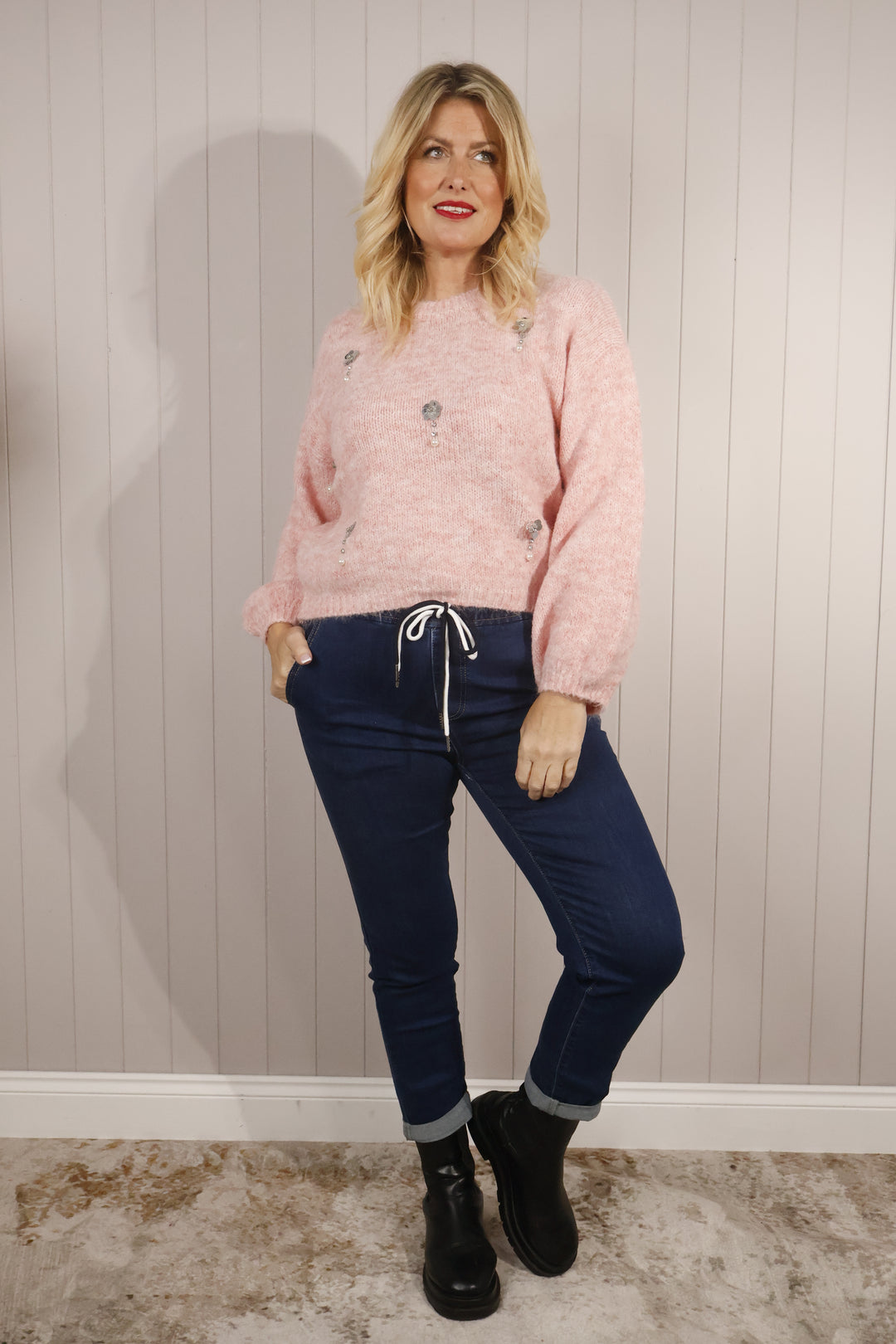 Darla Drawstring Mom Jeans