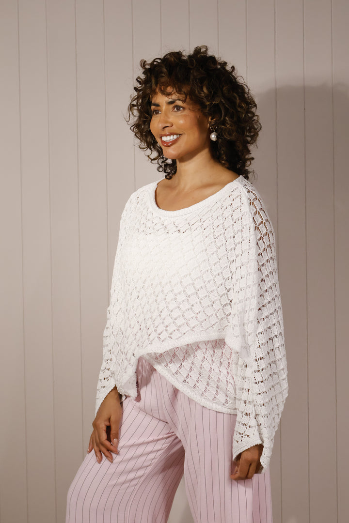 Valina Cross Layering Top White
