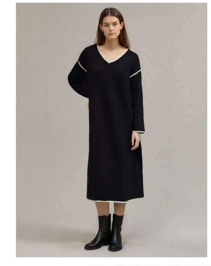 Mila Contrast Trim Jumper Dress