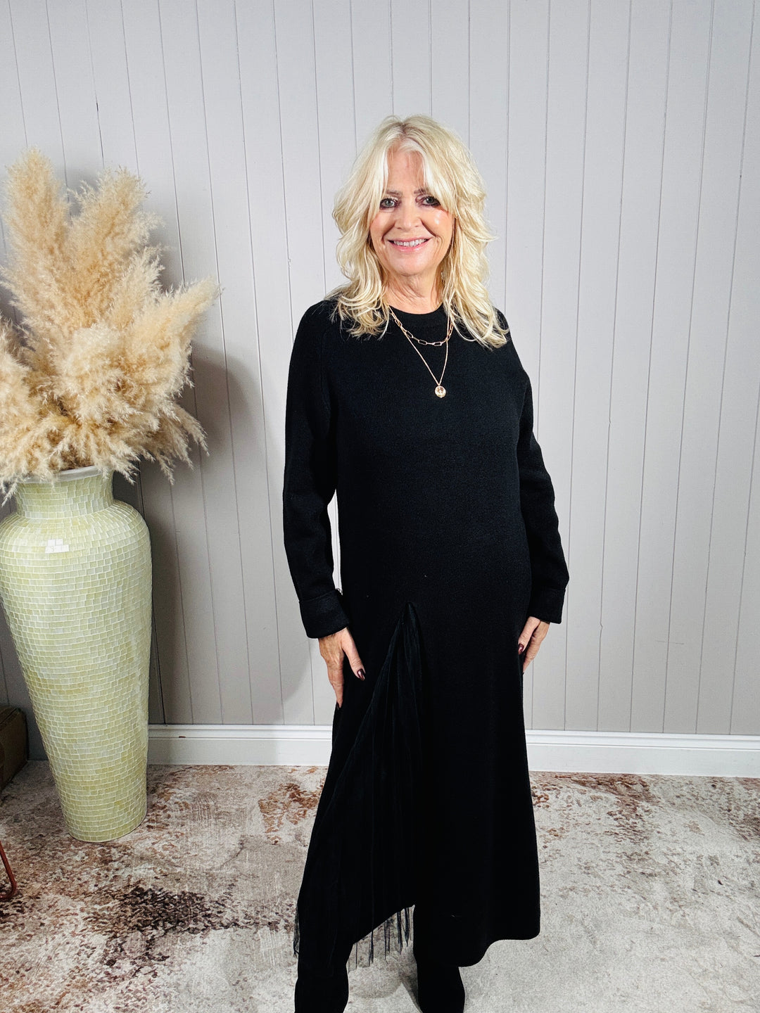 Ada Two Piece Dress Set Black