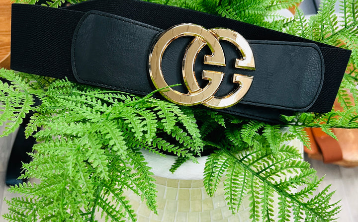 Monogram G Belt Black/Gold