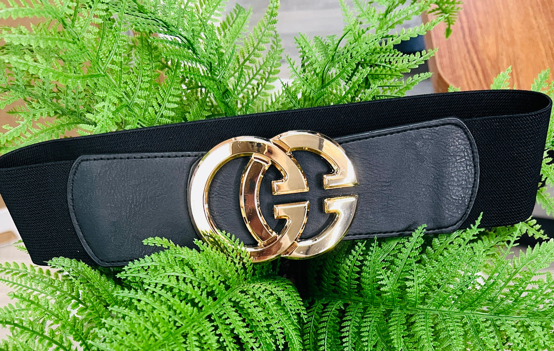 Monogram G Belt Black/Gold