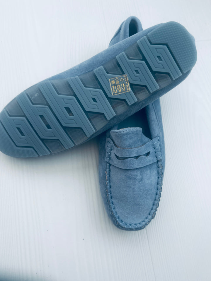 Faux suede Blue loafers