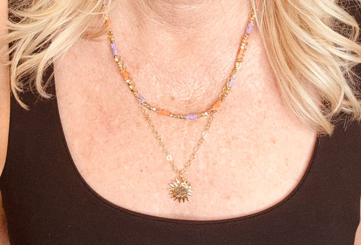 Violet Sun Beam necklace