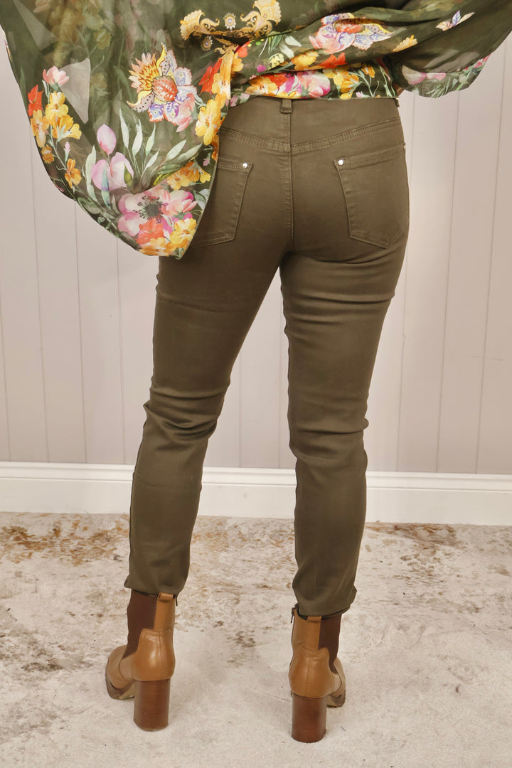 Cora Stretch Jeans Khaki